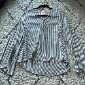 Stripe blue & white top